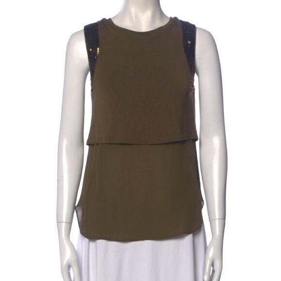 Haute Hippie Crew Neck Sleeveless Top - Picture 1 of 4